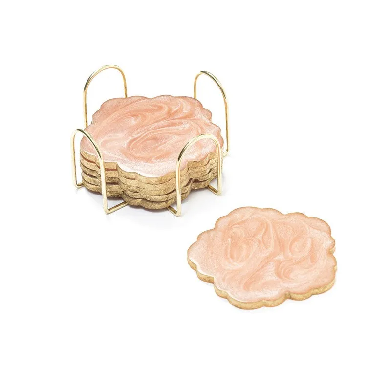 CrystalHue Decorative Coaster (Pink) - Seven Piece Set media 5