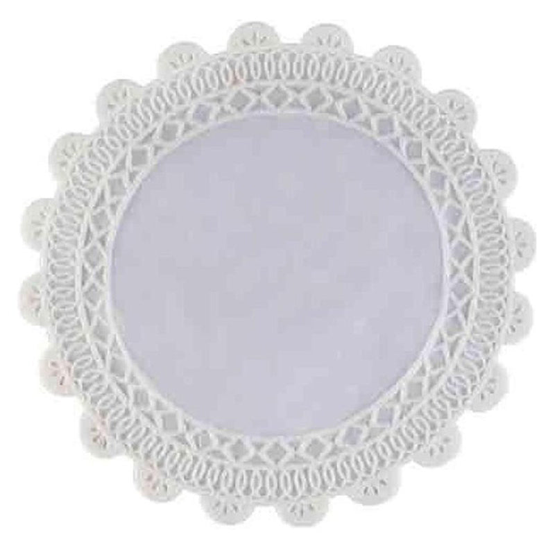 Elegant White Cotton Lace Coaster - Set of Six media 4