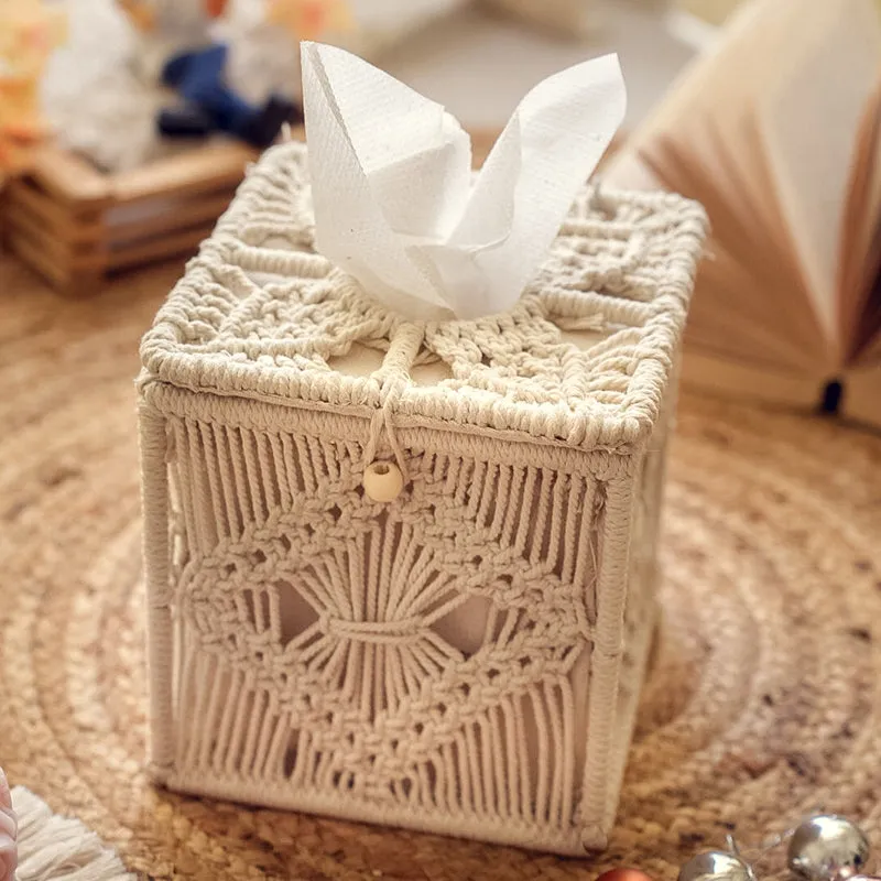 Jahan Macrame Tissue Holder media 8