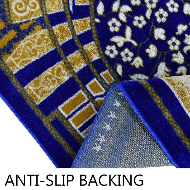 Classic Noor Velvet Pyaer Mat - Blue,Beige media 4