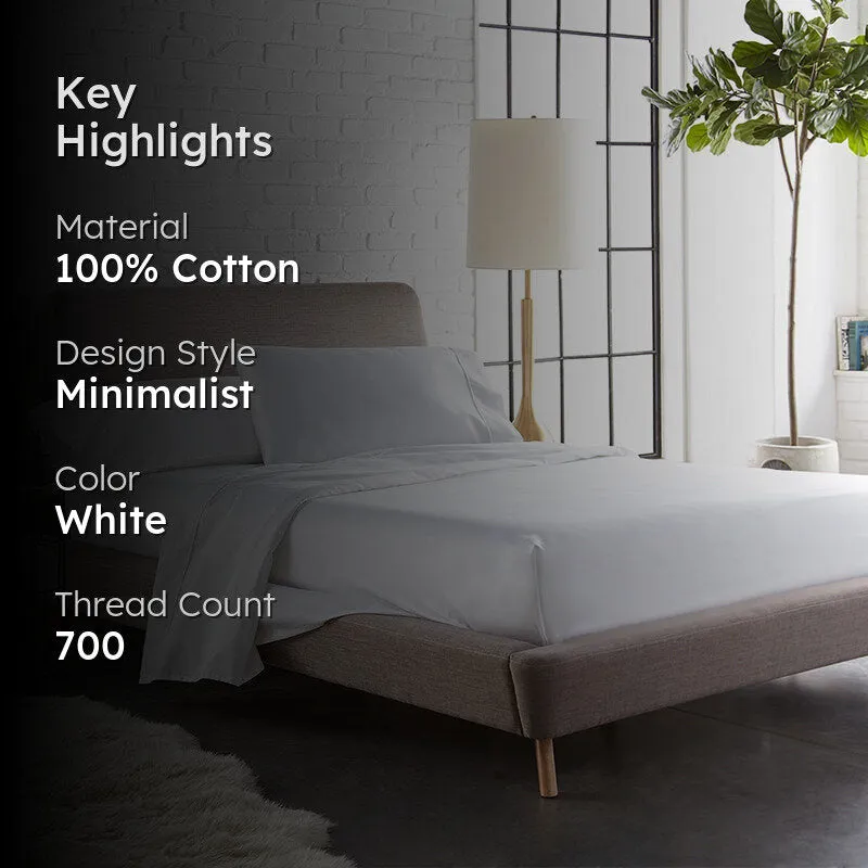 Maison Cotton Duvet Cover (White) - 700 TC media 2