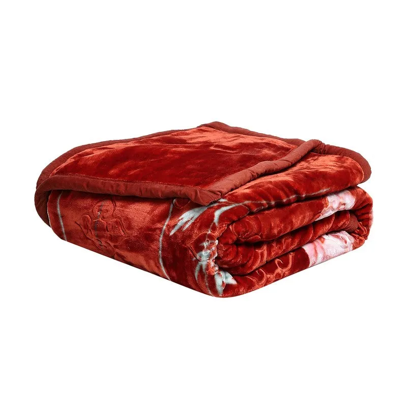 Monte Carlo Crimson Blossom Blanket - 950 GSM media 4