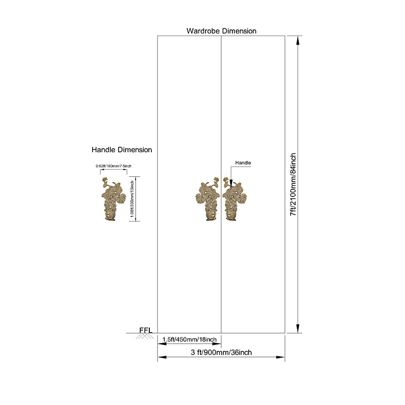 Miara Handmade Door Handle - Gold media 4