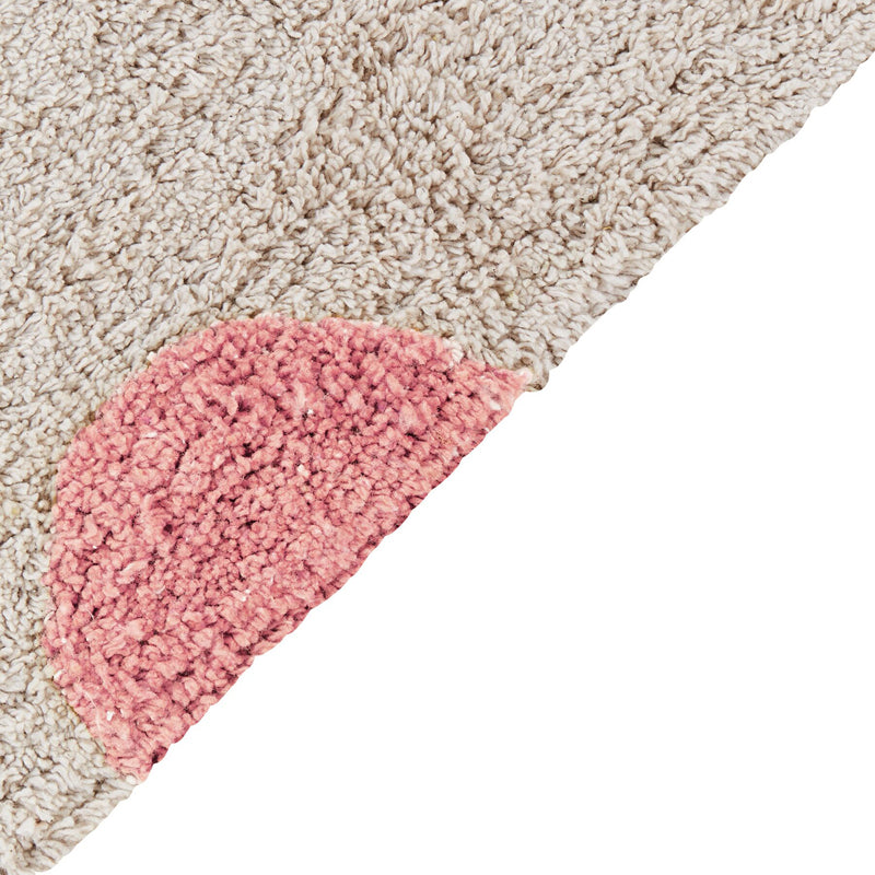 Polka Dream Tufted Cotton Area Rug - Pink media 4