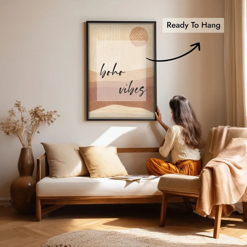 Bohemian Bliss Canvas Wall Painting With Black Frame media 7