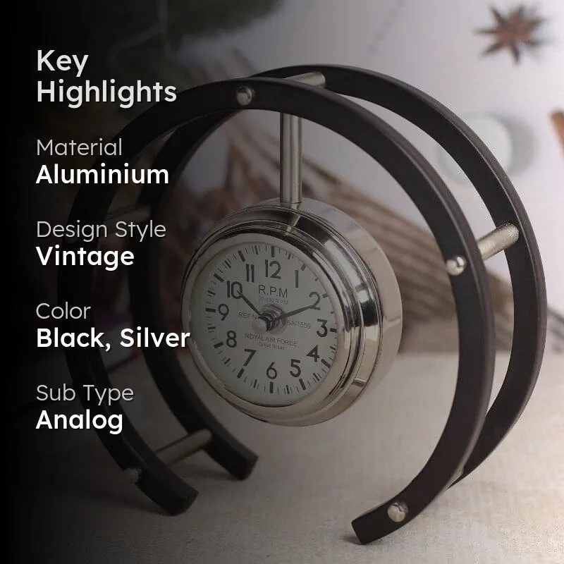 Vandra Round Table Clock - Silver media 2