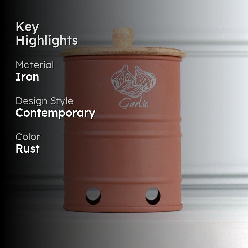Ferrous Fun Round Garlic Iron Container - 2500 mL media 2