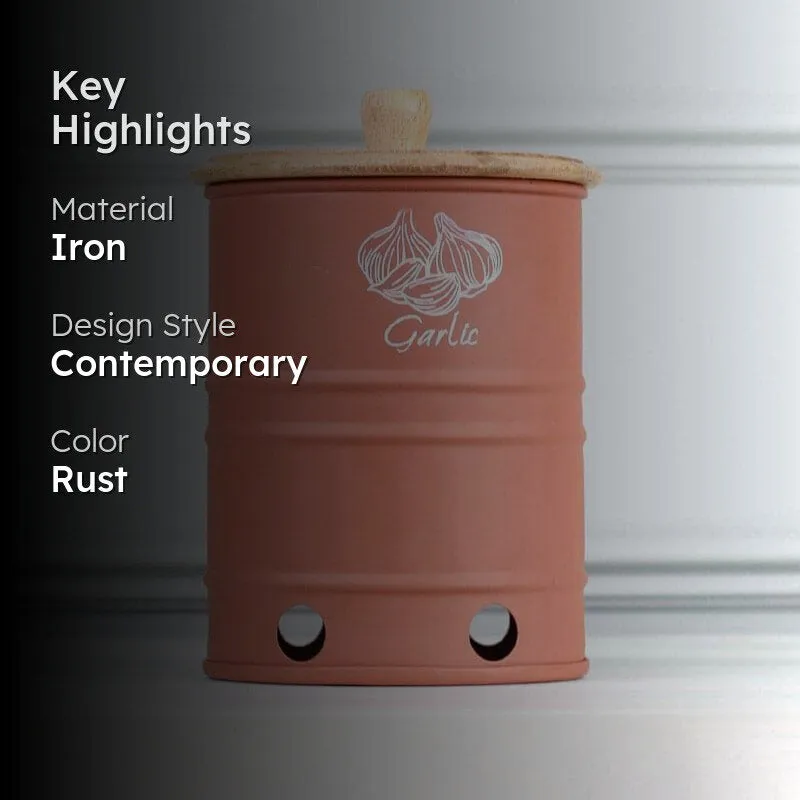 Ferrous Fun Round Garlic Iron Container - 2500 mL media 2