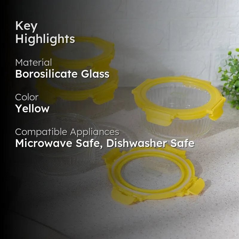 Iva Glass Lunch Box (620 ML/950 ML) - Set Of Four media 2