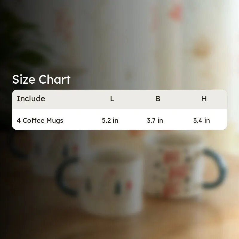 Christmas Ceramic Coffee Mug (330 mL Each) - Set Of Four media 8