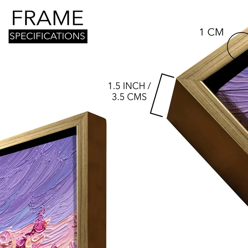 Blush Meadow Canvas Wall Painting With Frame media 8
