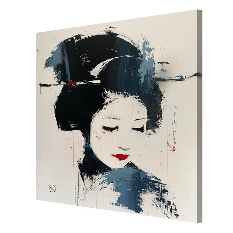 Japanese Woman Poly Canvas Wall Painting media 6