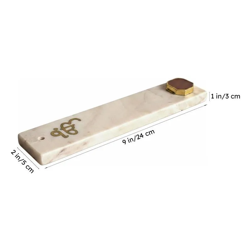 Ik Onkar Incense Holder With Rose Quartz Plating - Pink media 6