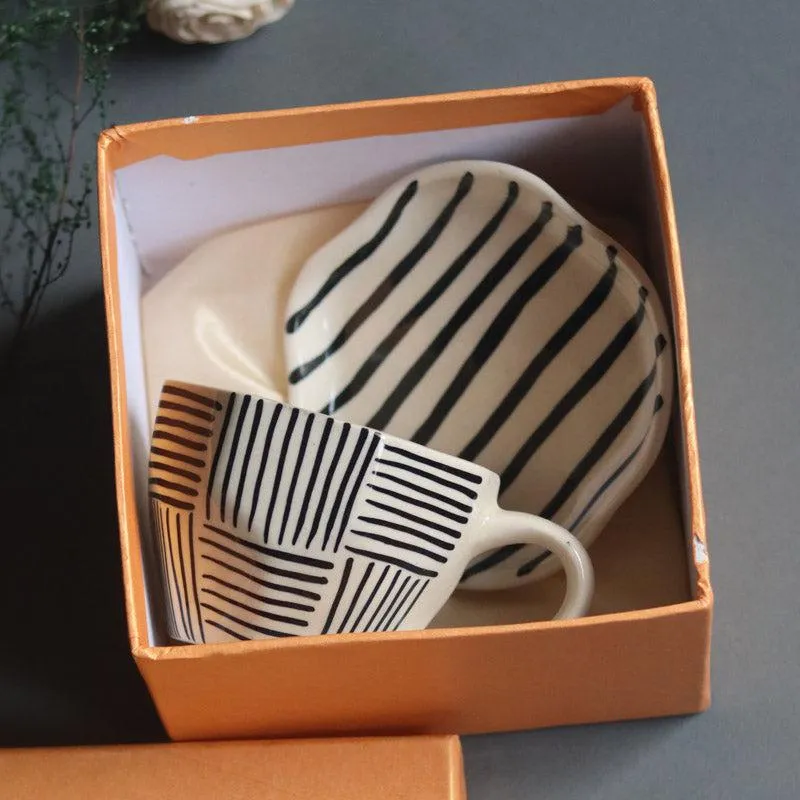 Minto Stripe Cup & Saucer Plate Gift Box media 3