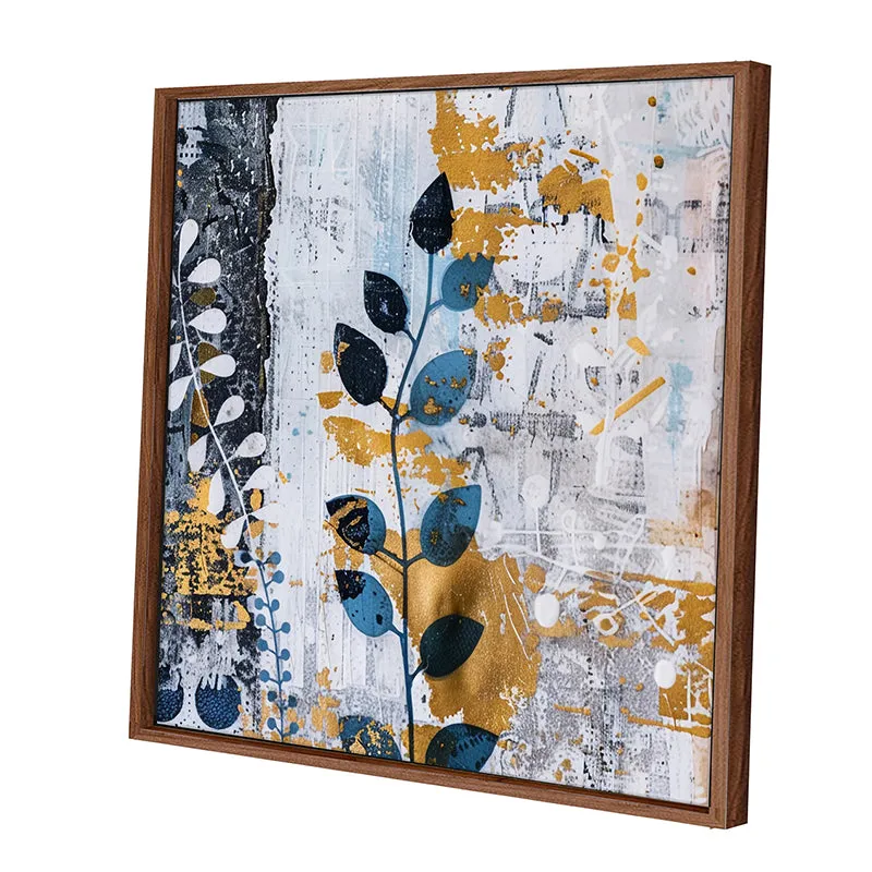 Leaf Impression Wall Art With Frame - Brown media 3