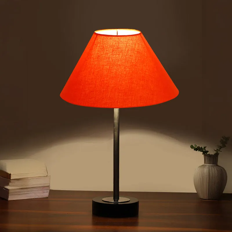 Cotin II Rodin Wooden Table Lamp - Orange,Silver,Black media 1