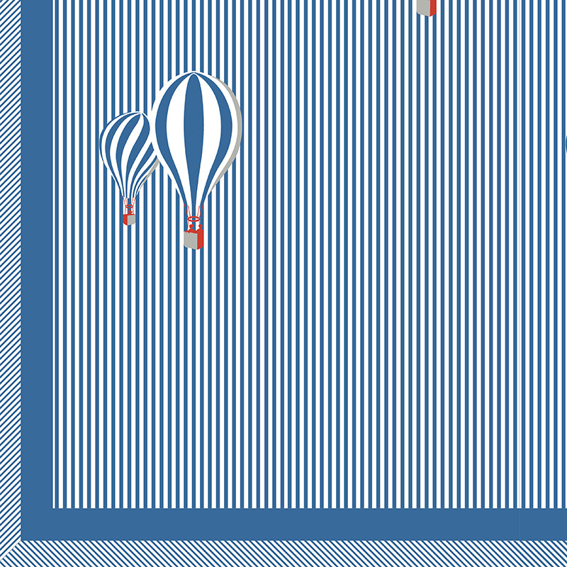 Illusion Stripey Balloon Cotton Bedsheet (Blue) - 200 TC media 3