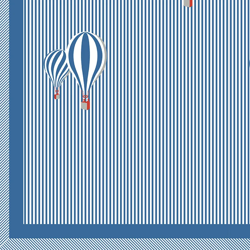 Illusion Stripey Balloon Cotton Bedsheet (Blue) - 200 TC media 3