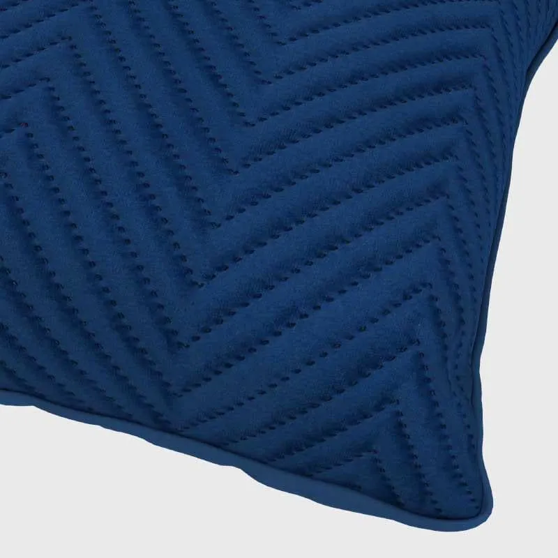 Chevron Cushion Cover (Blue) - Set Of Five media 5