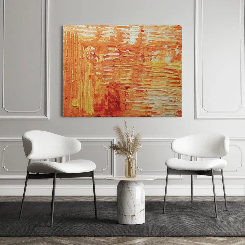 Marigold Abstract Painting - Gallery Wrap media 5
