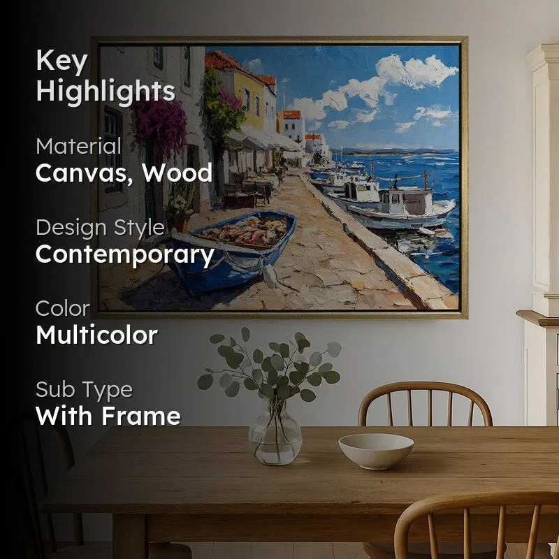 The Blue Dory Canvas Wall Painting With Frame media 2