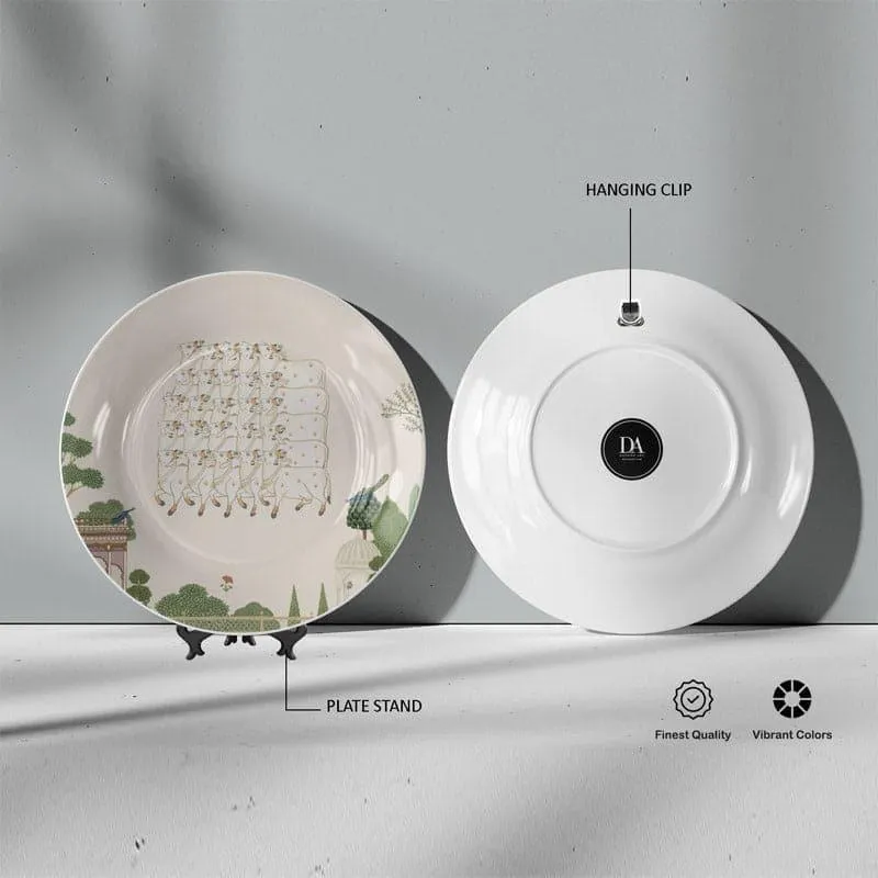 Pichwai Edit Wall Plate - White media 5