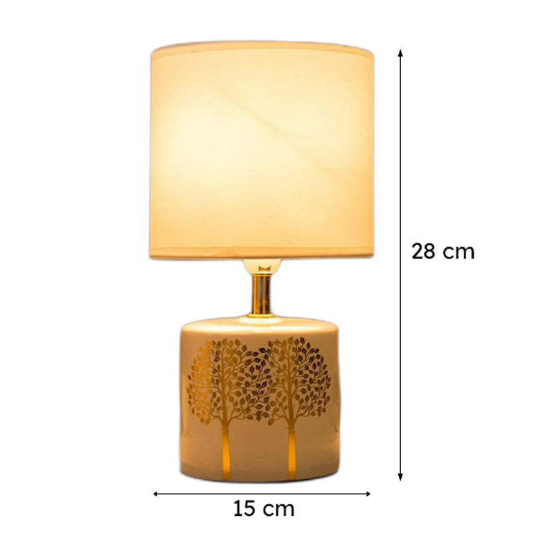 Vriksha Resin Table Lamp - White,Gold media 6