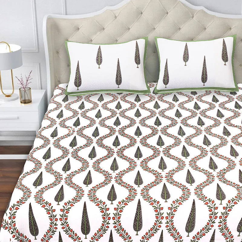 Regalia Cotton Bedsheet (Grey) - 180 TC media 4