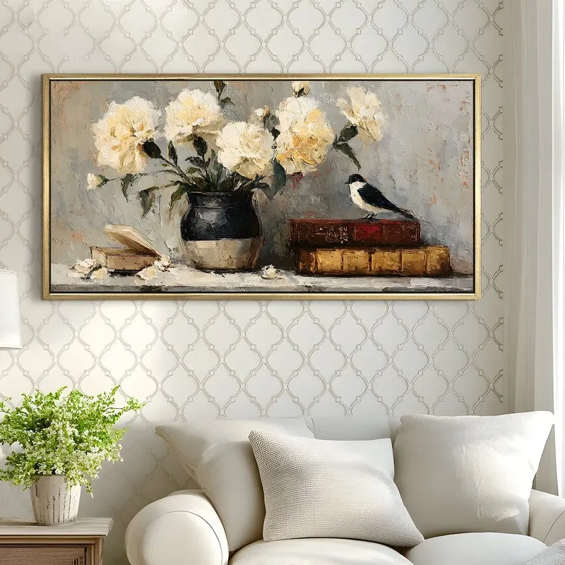 Bloom Haven Canvas Wall Painting With Frame media 4