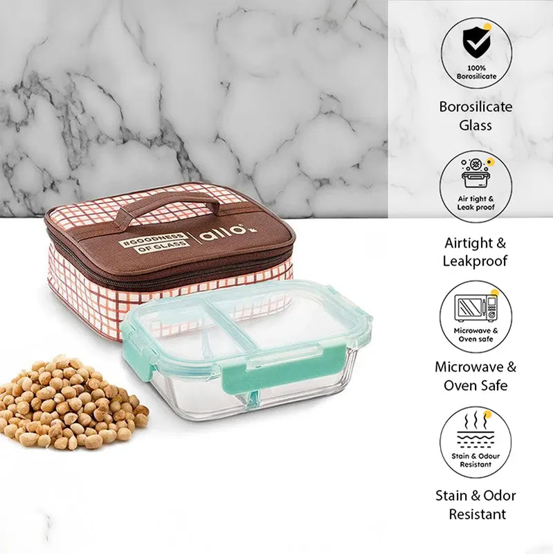 Casper Lunchbox With Chcekered Bag - 580 ML media 1