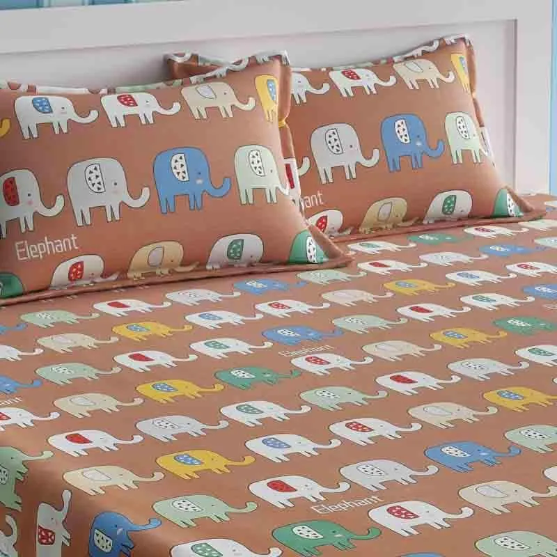 The Elephanzone Cotton Bedsheet - 210 TC media 5