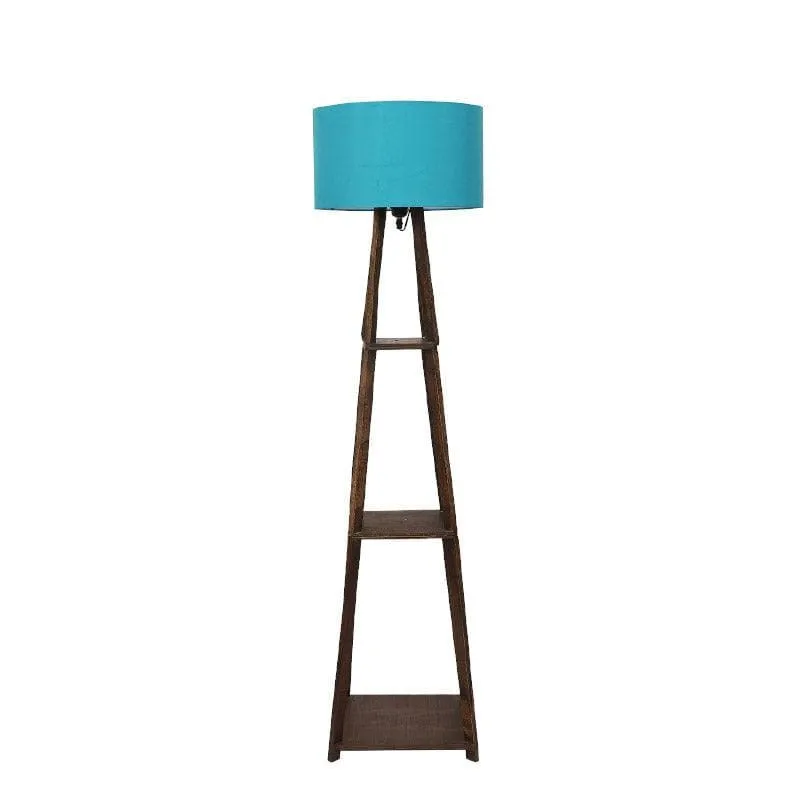 Seasa Wistera Floor Lamp With Shelf - Teal media 4