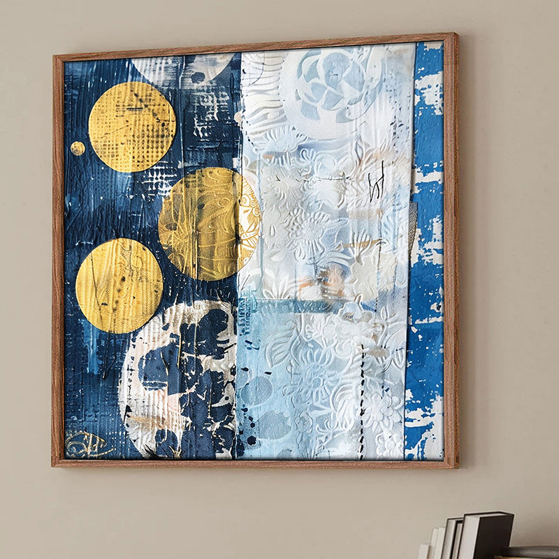 Moons Of Night Wall Art With Frame - Brown