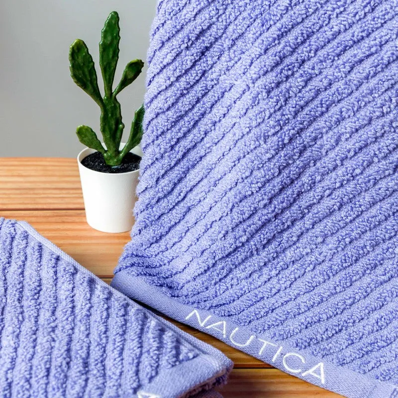 Nautica Riviera Soft Cotton Hand Towel (Blue) - Set Of Two media 5