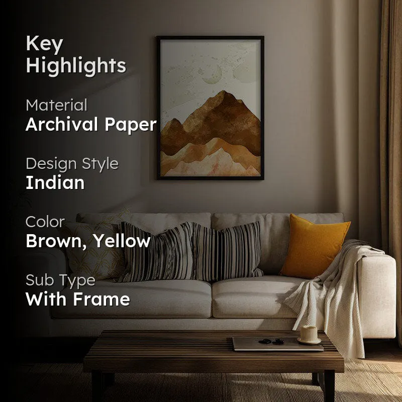 Sandy Peaks Archival Paper Wall Art With Frame media 2