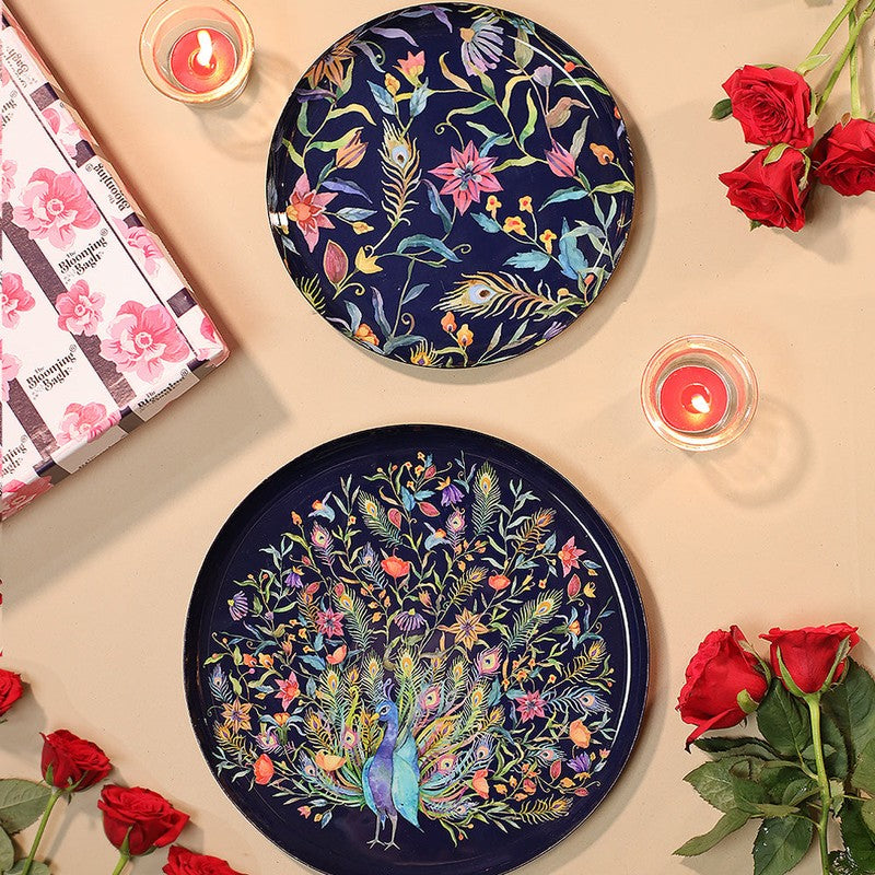 Mayurika Metal Wall Plates - Set Of Two