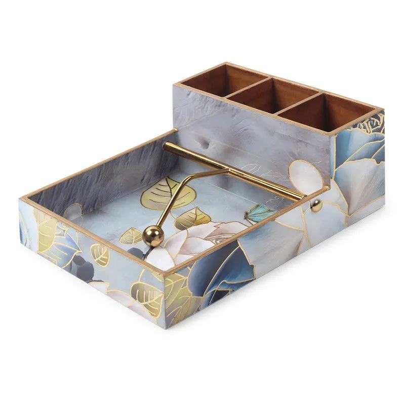 Rosy Wooden Cutlery & Tissue holder media 5
