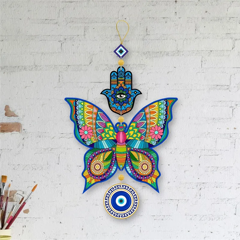Vibrant Butterfly I Polyester & MDF Wall Hanging media 3