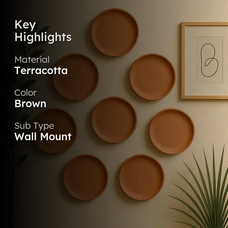 Terrya Handcrafted Terracotta Wall Plate - Set Of Eight media 2