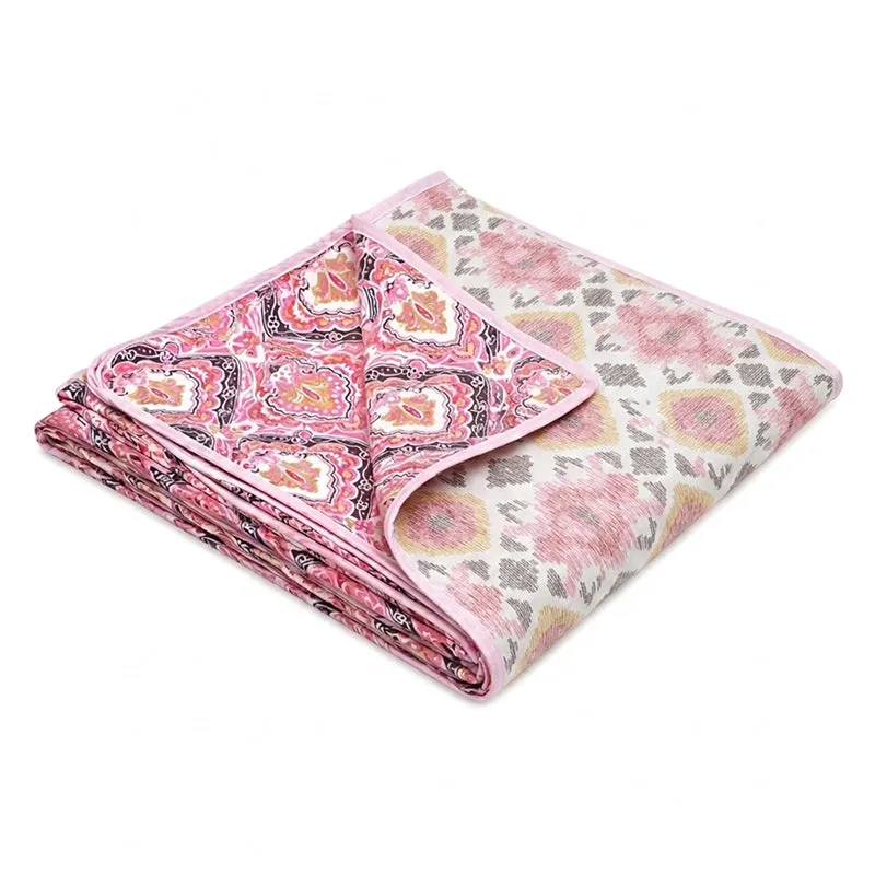 Kapali Astract Reversible Cotton Dohar (Pink)  - 180 GSM - 3