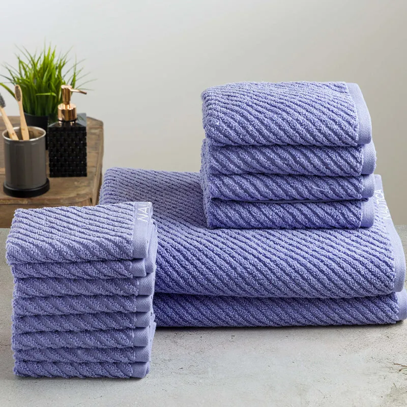 Nautica Riviera Soft Cotton Towel Set (Light Blue) - Set Of Fourteen media 4