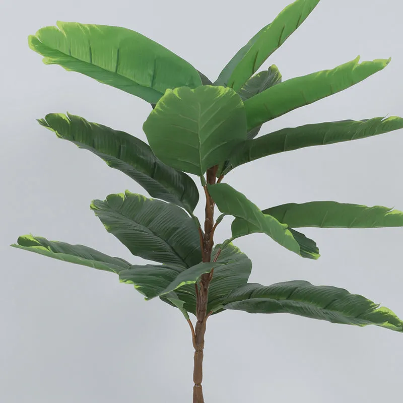 Ereba Artificial Banana Plant With Black Plastic Pot - 2.5 Feet media 5