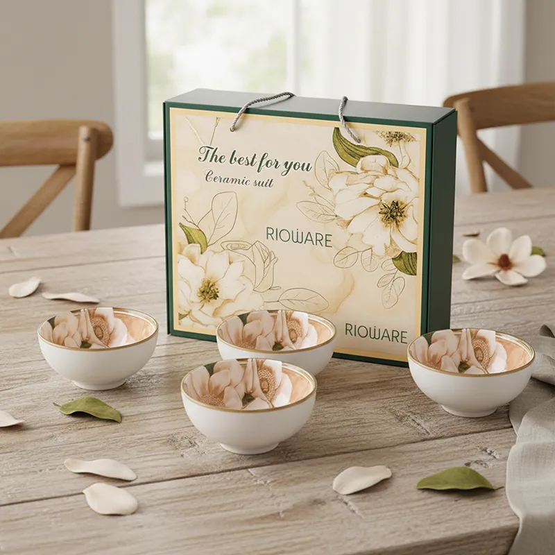 Rioware RangBite Ceramic Snack Bowls (250 mL Each) - Set Of Four - 2