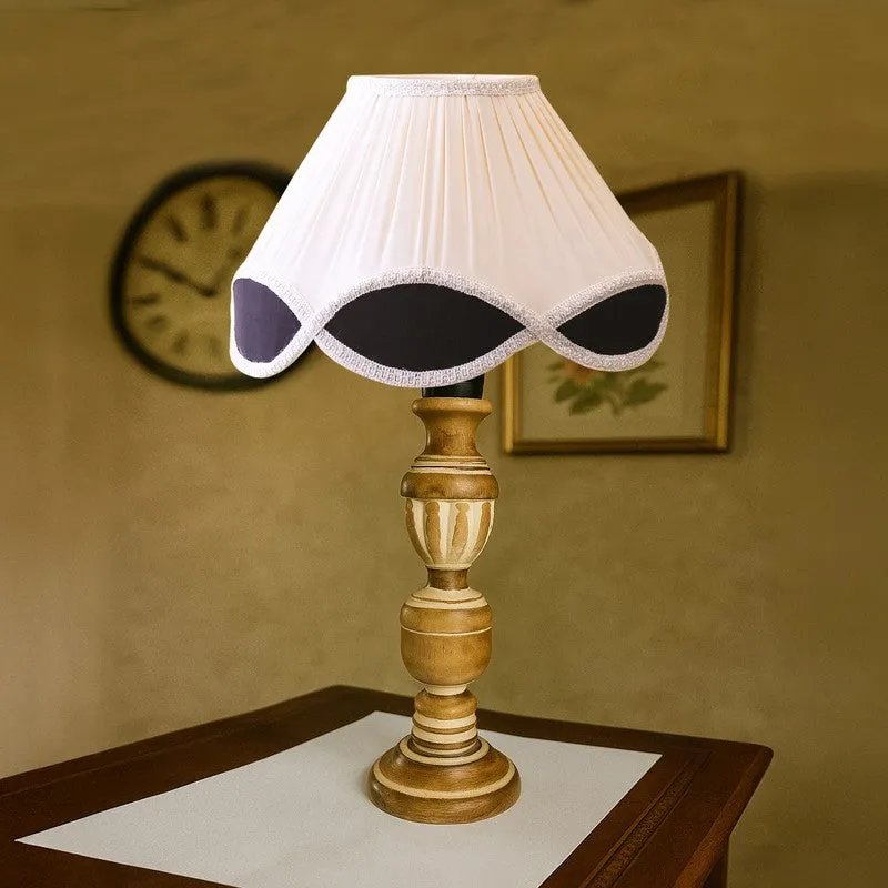 Zenrae Pleatoq Wooden Table Lamp - White media 4