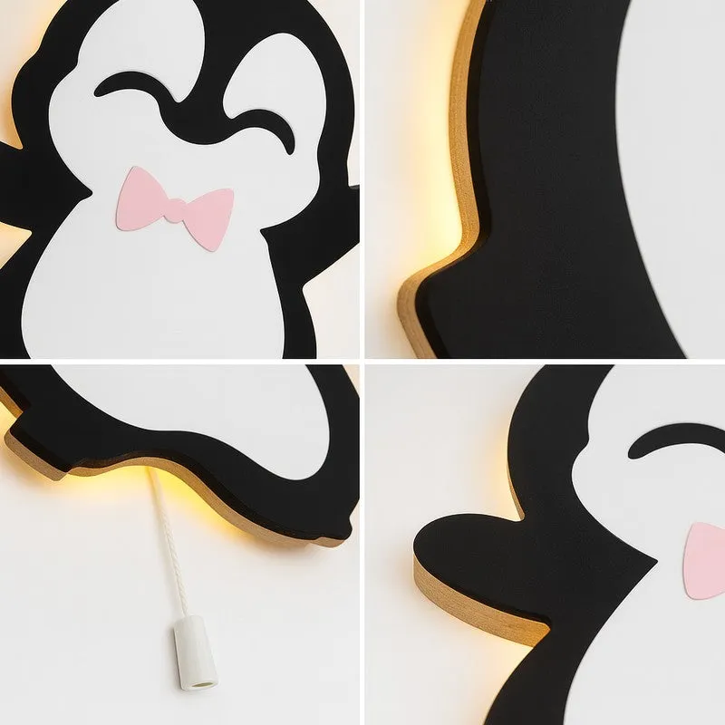 Snuggle Penguin Battery Operated MDF Wall Lamp media 6