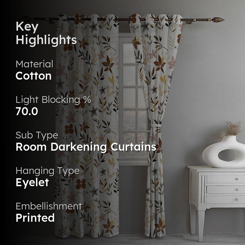Fleur Charm Room Darkening Curtain - Set Of Two media 2