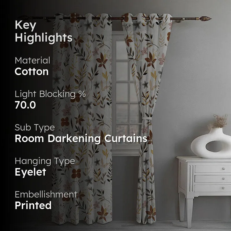 Fleur Charm Room Darkening Curtain - Set Of Two media 2