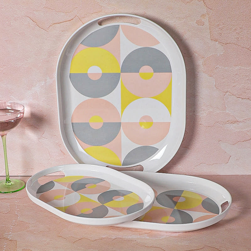 Asho Geometric Serving Tray - Set Of Three image 4
