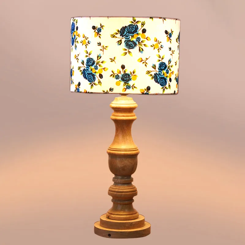 Elowen Carve Wooden Table Lamp - Multicolor media 4