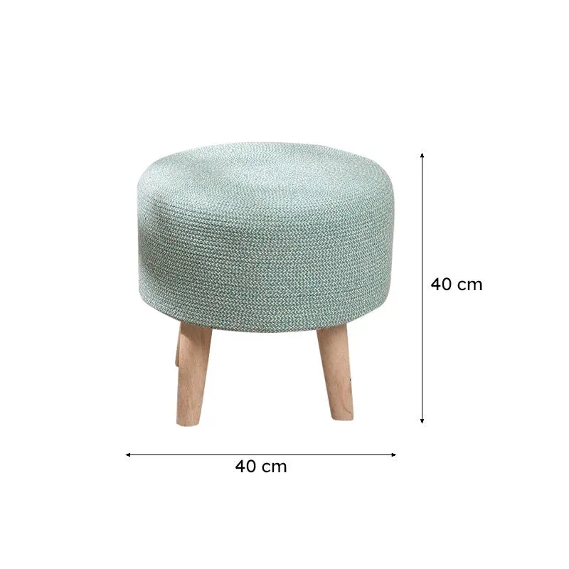 Miya Cotton Ottoman - Aqua Green media 6